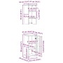 Juego de muebles de baño VIGO 2 pcs Marrón y miel marrón