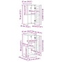 Juego de muebles de baño VIGO 2 pcs Marrón y miel marrón