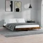 Smoked oak engineered wood bed frame 120x200cm by vidaXL, Beds and slatted bases - Ref: Foro24-832154, Price: 90,56 €, Discou...