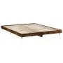 Smoked oak engineered wood bed frame 120x200cm by vidaXL, Beds and slatted bases - Ref: Foro24-832154, Price: 90,56 €, Discou...