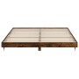 Bettgestell aus geräuchertem Eichenholzwerkstoff, 120 x 200 cm von vidaXL, Betten und Lattenroste - Ref: Foro24-832154, Preis...