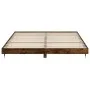 Smoked oak engineered wood bed frame 120x200cm by vidaXL, Beds and slatted bases - Ref: Foro24-832154, Price: 90,56 €, Discou...