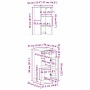 Juego de muebles de baño VIGO 2 pcs Marrón y miel marrón