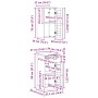 Juego de muebles de baño VIGO 2 pcs Marrón y miel marrón