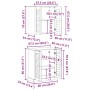 Juego de muebles de baño VIGO 2 pcs Marrón 67.5 x 34 x 80 cm