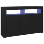 Sideboard with LED lights black 115.5x30x75 cm by vidaXL, Sideboards - Ref: Foro24-804338, Price: 116,85 €, Discount: %