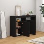Sideboard with LED lights black 115.5x30x75 cm by vidaXL, Sideboards - Ref: Foro24-804338, Price: 120,61 €, Discount: %