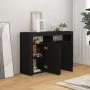 Sideboard with LED lights black 115.5x30x75 cm by vidaXL, Sideboards - Ref: Foro24-804338, Price: 116,85 €, Discount: %