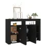 Aparador con luces LED negro 115,5x30x75 cm de vidaXL, Aparadores - Ref: Foro24-804338, Precio: 117,26 €, Descuento: %