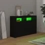 Sideboard with LED lights black 115.5x30x75 cm by vidaXL, Sideboards - Ref: Foro24-804338, Price: 116,85 €, Discount: %