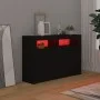Sideboard with LED lights black 115.5x30x75 cm by vidaXL, Sideboards - Ref: Foro24-804338, Price: 116,85 €, Discount: %