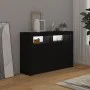 Sideboard with LED lights black 115.5x30x75 cm by vidaXL, Sideboards - Ref: Foro24-804338, Price: 116,85 €, Discount: %