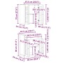 Juego de muebles de baño VIGO 2 pcs Marrón 67.5 x 34 x 80 cm