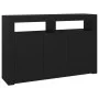 Sideboard with LED lights black 115.5x30x75 cm by vidaXL, Sideboards - Ref: Foro24-804338, Price: 116,85 €, Discount: %