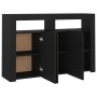 Sideboard with LED lights black 115.5x30x75 cm by vidaXL, Sideboards - Ref: Foro24-804338, Price: 120,61 €, Discount: %