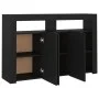 Sideboard with LED lights black 115.5x30x75 cm by vidaXL, Sideboards - Ref: Foro24-804338, Price: 116,85 €, Discount: %