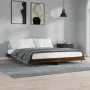 Estructura de cama madera de ingeniería marrón roble 120x200 cm de vidaXL, Camas y somieres - Ref: Foro24-832156, Precio: 92,...