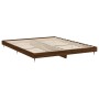Bettgestell aus eichenbraunem Holzwerkstoff, 120 x 200 cm von vidaXL, Betten und Lattenroste - Ref: Foro24-832156, Preis: 93,...