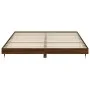 Estructura de cama madera de ingeniería marrón roble 120x200 cm de vidaXL, Camas y somieres - Ref: Foro24-832156, Precio: 92,...