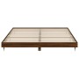 Oak brown engineered wood bed frame 120x200 cm by vidaXL, Beds and slatted bases - Ref: Foro24-832156, Price: 93,81 €, Discou...