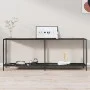 Schwarzer Konsolentisch aus gehärtetem Glas, 200 x 35 x 75,5 cm von vidaXL, Seitentische - Ref: Foro24-331709, Preis: 89,71 €...