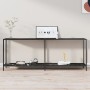 Schwarzer Konsolentisch aus gehärtetem Glas, 200 x 35 x 75,5 cm von vidaXL, Seitentische - Ref: Foro24-331709, Preis: 97,83 €...