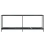 Schwarzer Konsolentisch aus gehärtetem Glas, 200 x 35 x 75,5 cm von vidaXL, Seitentische - Ref: Foro24-331709, Preis: 89,71 €...