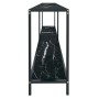 Mesa consola vidrio templado negro 200x35x75,5 cm