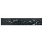 Black tempered glass console table 200x35x75.5 cm by vidaXL, Side tables - Ref: Foro24-331709, Price: 98,11 €, Discount: %