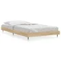 Sonoma oak engineered wood bed frame 100x200 cm by vidaXL, Beds and slatted bases - Ref: Foro24-832160, Price: 67,83 €, Disco...
