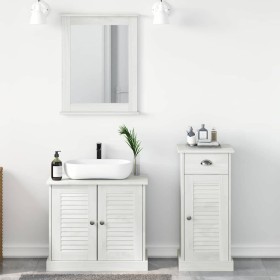 Juego de muebles de baño con cajón 3 pcs Marrón 37 x 34 x 80 cm