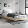 Bettgestell aus Sonoma-Eiche-Holzwerkstoff, 100 x 200 cm von vidaXL, Betten und Lattenroste - Ref: Foro24-832160, Preis: 68,6...