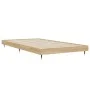 Sonoma oak engineered wood bed frame 100x200 cm by vidaXL, Beds and slatted bases - Ref: Foro24-832160, Price: 67,83 €, Disco...