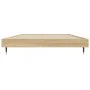 Sonoma oak engineered wood bed frame 100x200 cm by vidaXL, Beds and slatted bases - Ref: Foro24-832160, Price: 67,83 €, Disco...