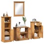 Juego de muebles de baño con cajón VIGO 4 pcs Marrón miel