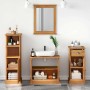 Juego de muebles de baño con cajón VIGO 4 pcs Marrón miel