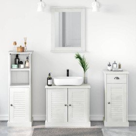 Juego de muebles de baño 3 pcs blanco antiguo 37 x 34 x 110 cm