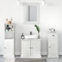Juego de muebles de baño 3 pcs blanco antiguo 37 x 34 x 110 cm
