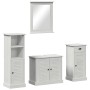 Juego de muebles de baño 3 pcs blanco antiguo 37 x 34 x 110 cm