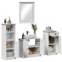 Juego de muebles de baño 3 pcs blanco antiguo 37 x 34 x 110 cm