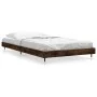 Smoke oak engineered wood bed frame 100x200 cm by vidaXL, Beds and slatted bases - Ref: Foro24-832162, Price: 73,87 €, Discou...