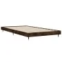 Smoke oak engineered wood bed frame 100x200 cm by vidaXL, Beds and slatted bases - Ref: Foro24-832162, Price: 73,87 €, Discou...