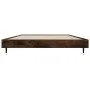 Smoke oak engineered wood bed frame 100x200 cm by vidaXL, Beds and slatted bases - Ref: Foro24-832162, Price: 73,87 €, Discou...