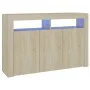 Sideboard mit LED-Leuchten Sonoma Eiche 115,5x30x75 cm von vidaXL, Sideboards - Ref: Foro24-804340, Preis: 104,76 €, Rabatt: %