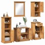 Juego de muebles de baño con cajón VIGO 5 pcs Marrón miel