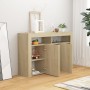 Sideboard with LED lights Sonoma oak 115.5x30x75 cm by vidaXL, Sideboards - Ref: Foro24-804340, Price: 105,79 €, Discount: %