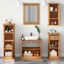 Juego de muebles de baño con cajón VIGO 5 pcs Marrón miel