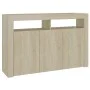 Sideboard with LED lights Sonoma oak 115.5x30x75 cm by vidaXL, Sideboards - Ref: Foro24-804340, Price: 104,76 €, Discount: %