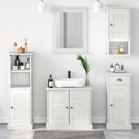Juego de muebles de baño con cajón VIGO 5 pcs blanco antiguo