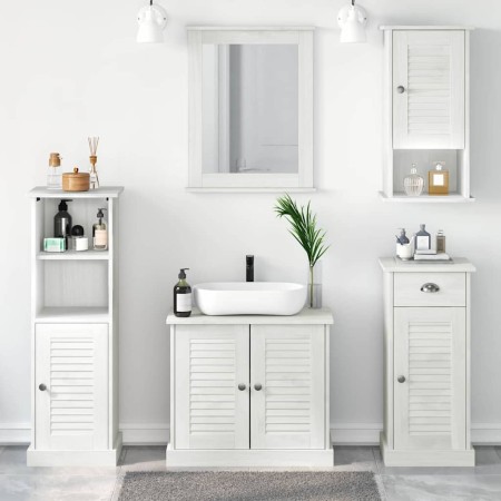 Juego de muebles de baño con cajón VIGO 5 pcs blanco antiguo